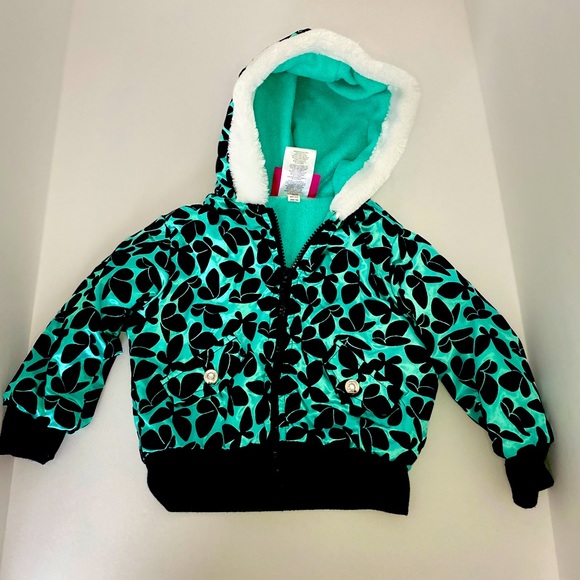 Teal (Blue) & Black Baby / Toddler Winter Coat 18m - Picture 1 of 7